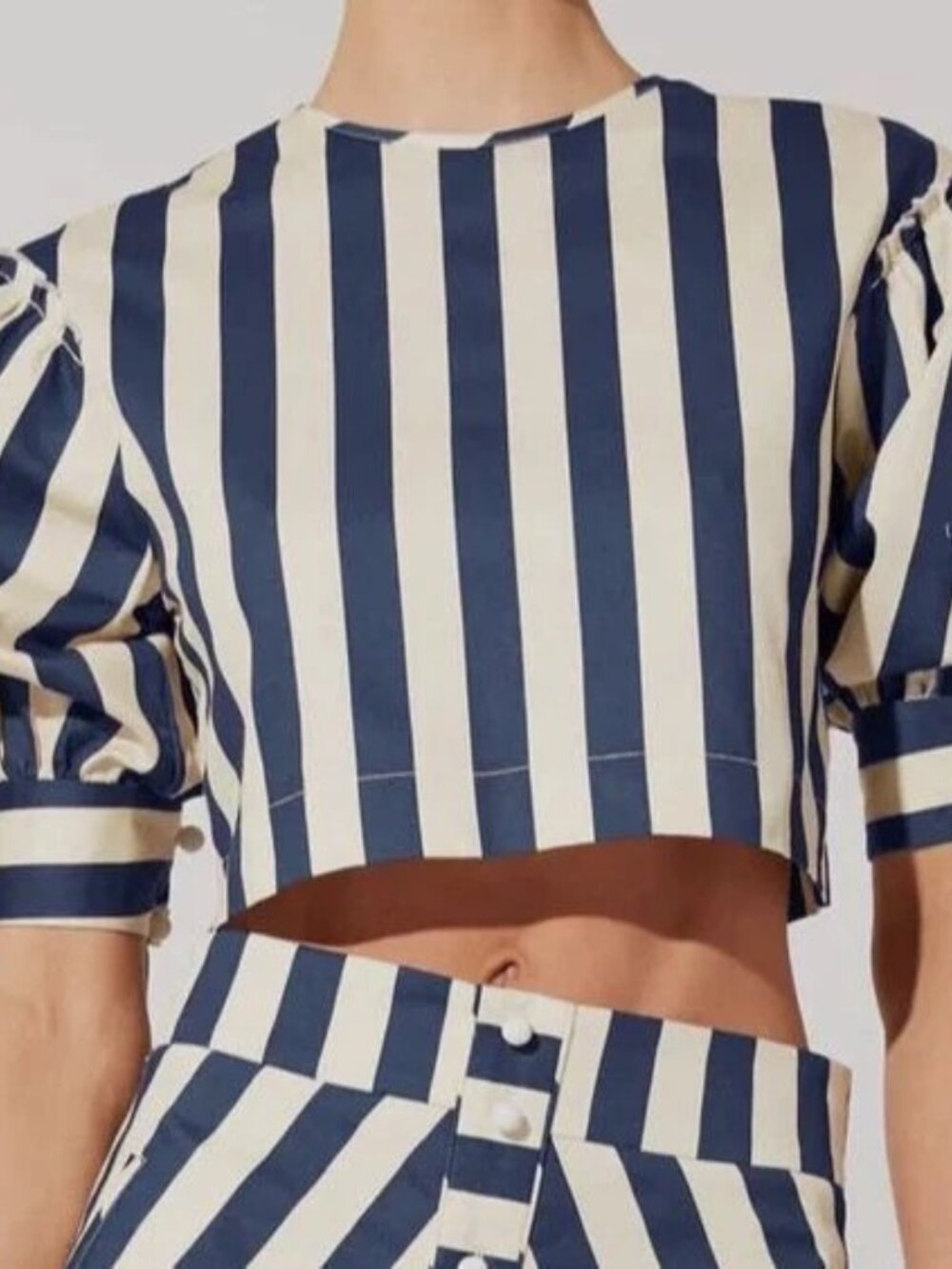 Solid & Striped Women's Blue The Alex Eggshell Blouse Top Size M